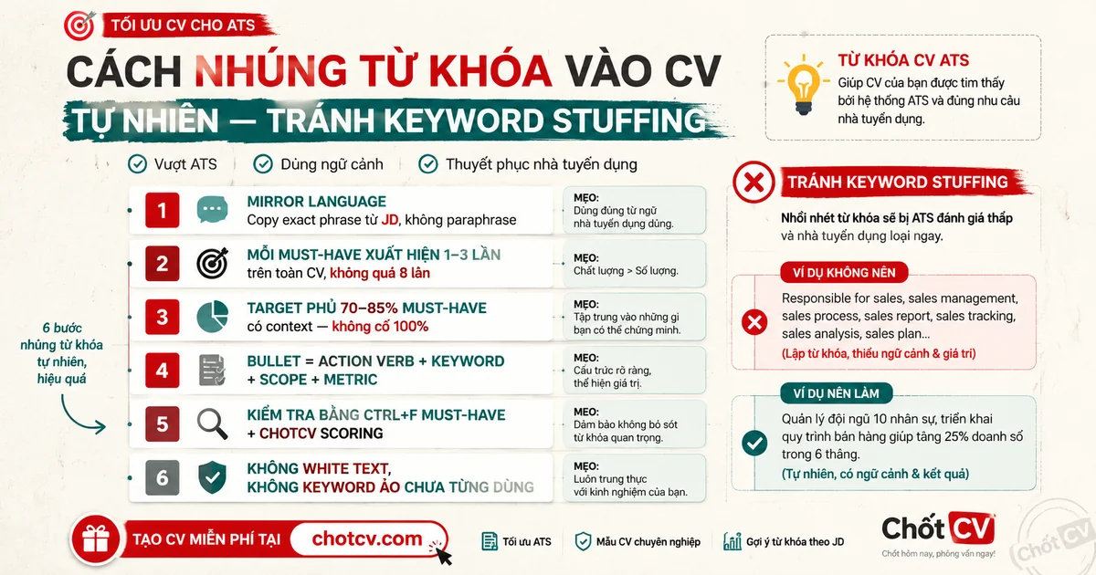How to Naturally Embed Keywords in Your CV — Avoid Keyword Stuffing