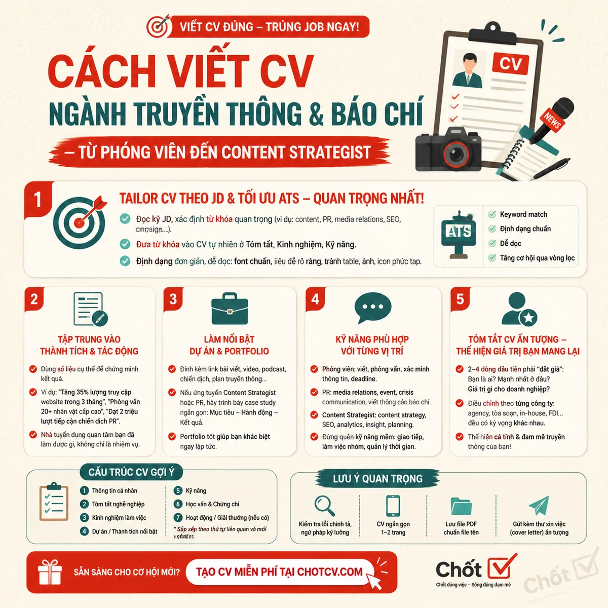How to Write a Media & Journalism CV — Reporter to Content Strategist