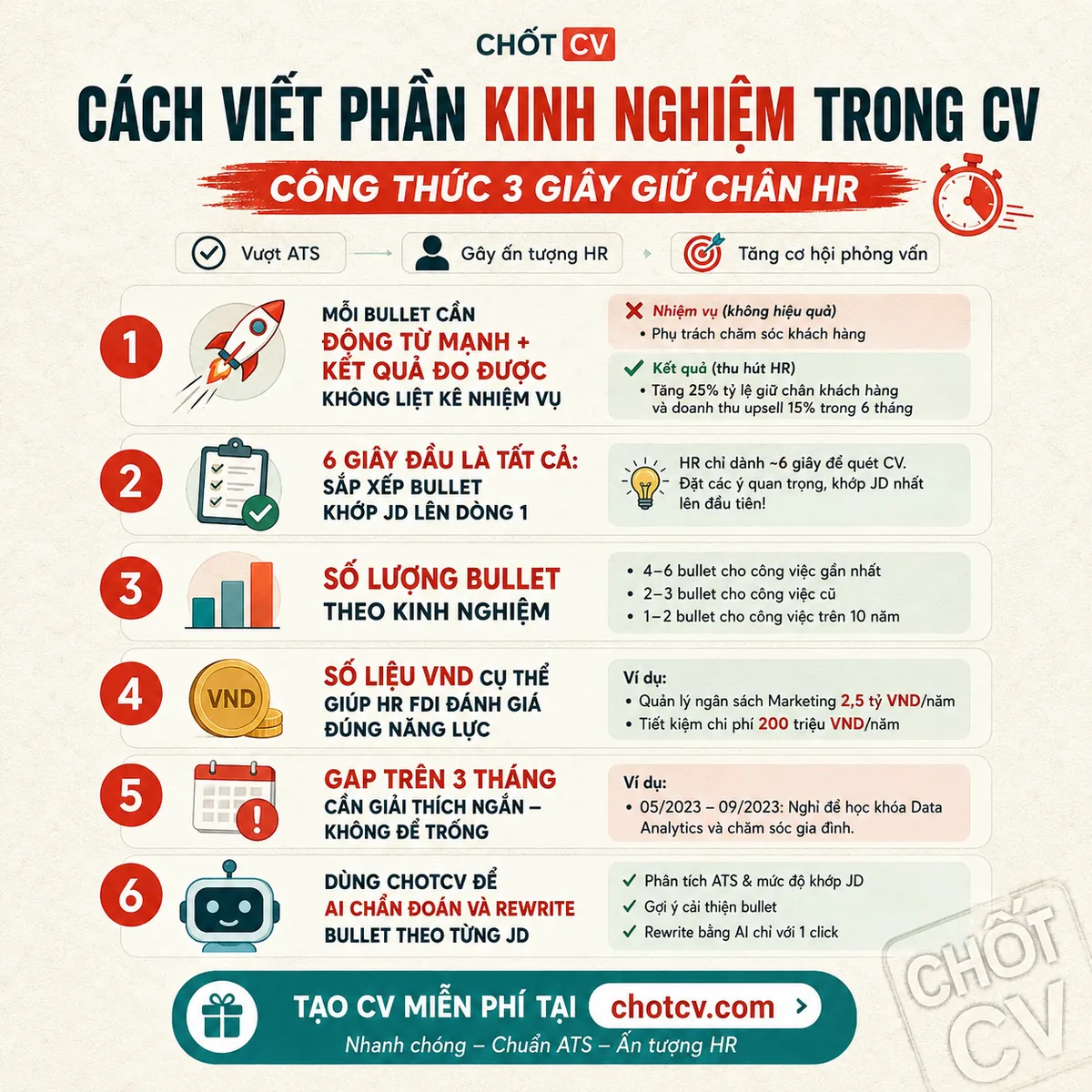 How to Write CV Experience Section — The 3-Second Rule to Keep HR Reading