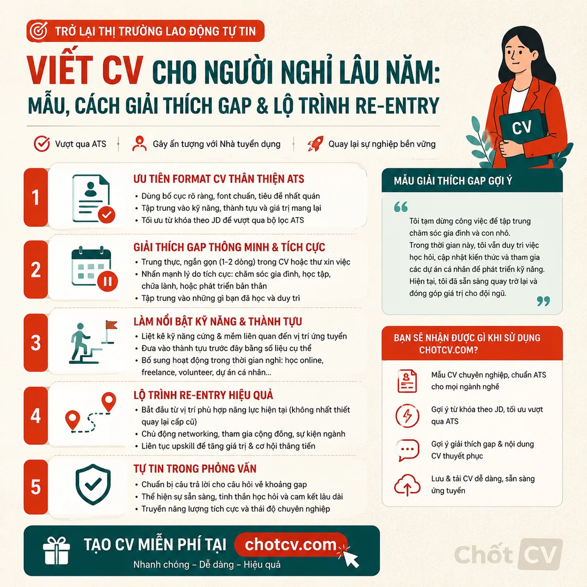 How to Write a CV for a Long Career Break: Gap Explanation, Templates & Re-entry Roadmap