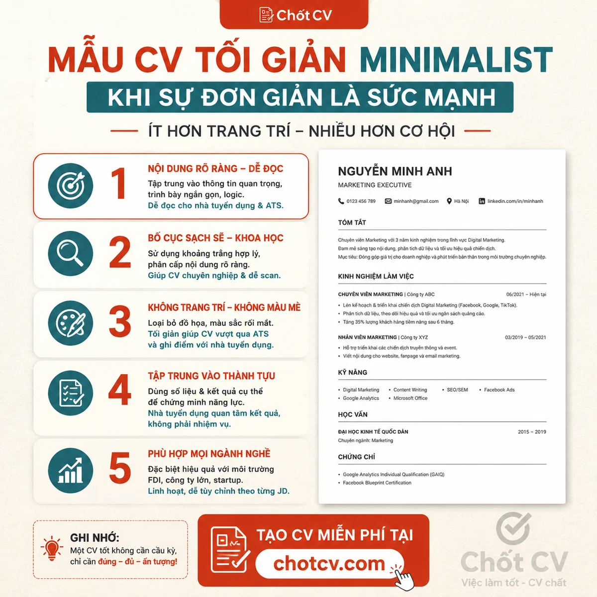 Minimalist CV Templates — When Simplicity Wins
